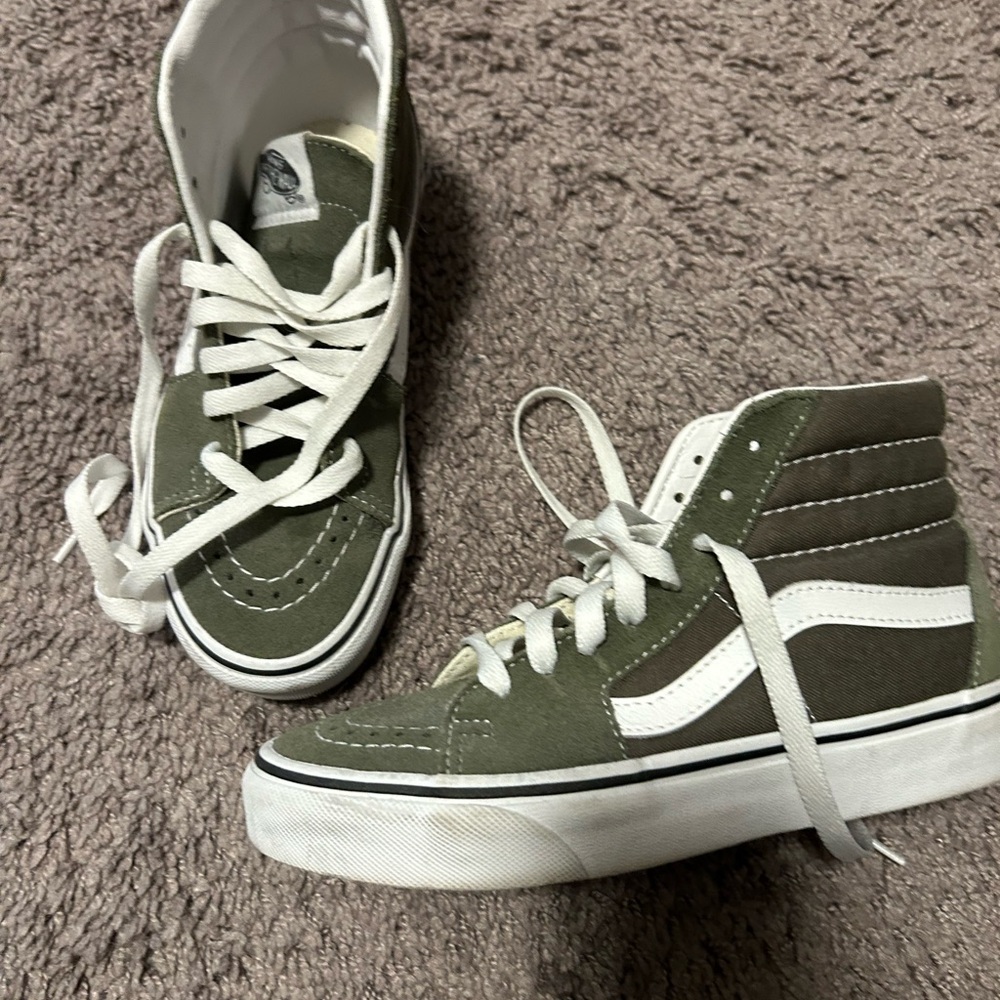 Vans Olive Green High-Top Sneakers